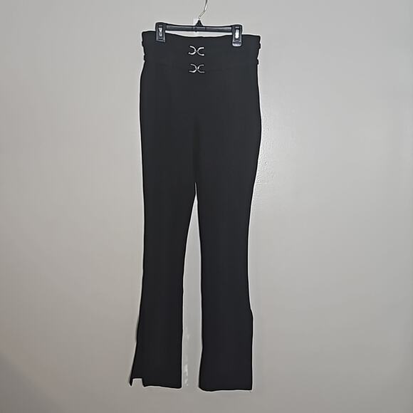 Zara Slit Ankle Black Dress Pants Sz Medium - Picture 2 of 11
